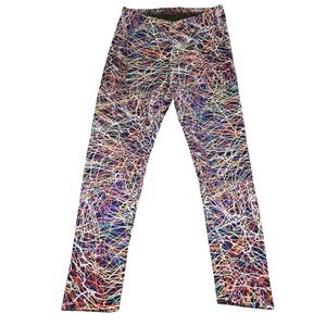 Just Cozy Thermal Lined Leggings XL Abstract Colorful Soft Cozy Loungewear‎
